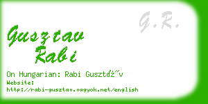 gusztav rabi business card